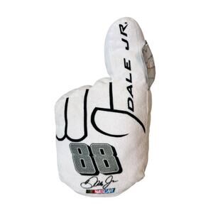 NWT NASCAR Dale Jr Earnhardt Hand Puppet #88 Novelty White Plush Racing Gift